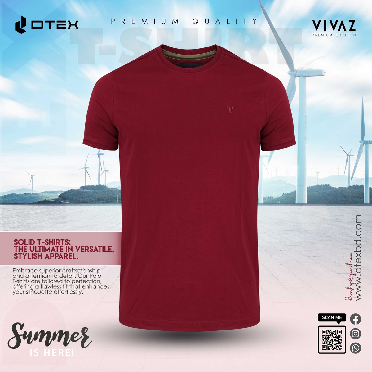 Premium Design Cuff T-shirt - T305 - DTEX