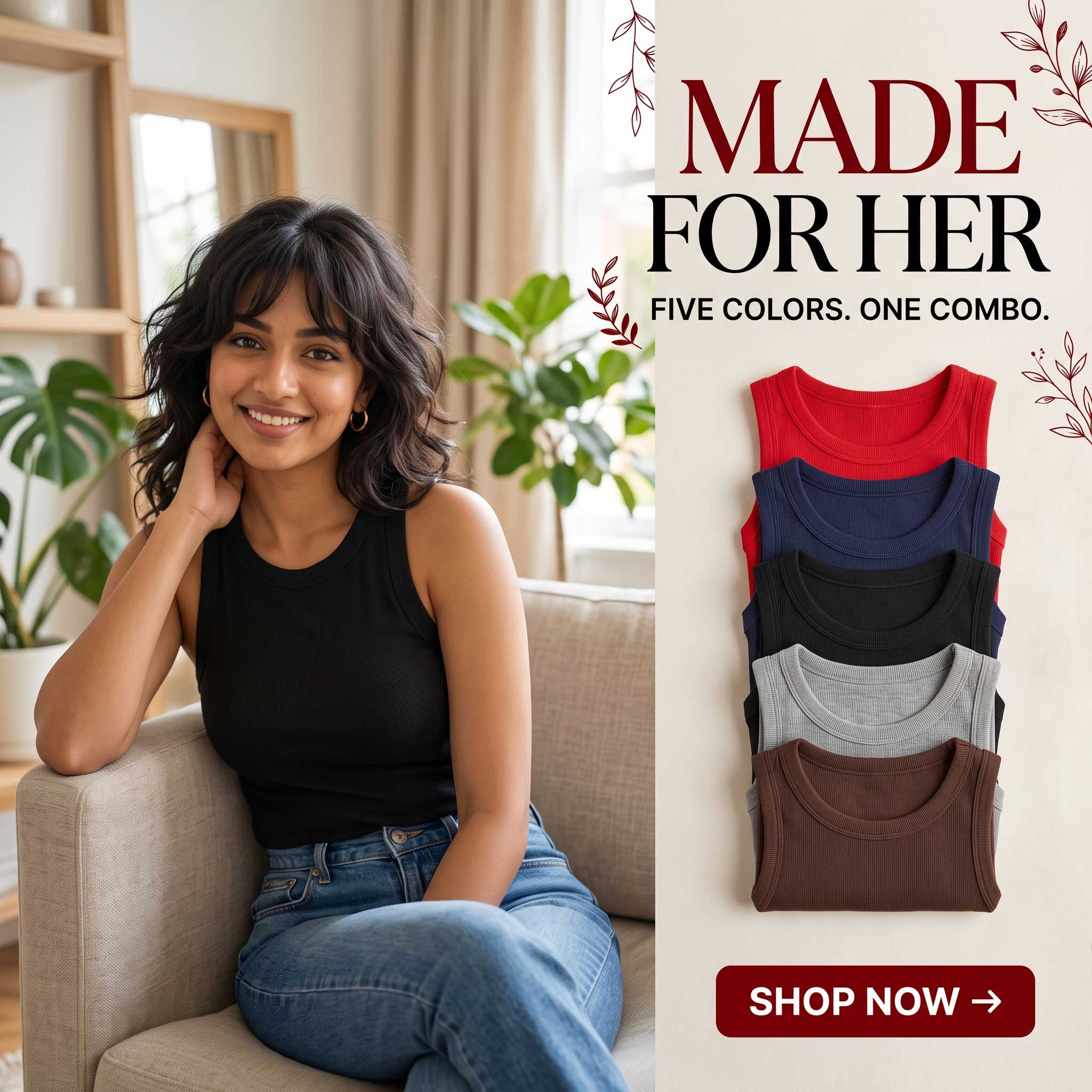 Ribbed Ladies Tank Top Combo - DTEX
