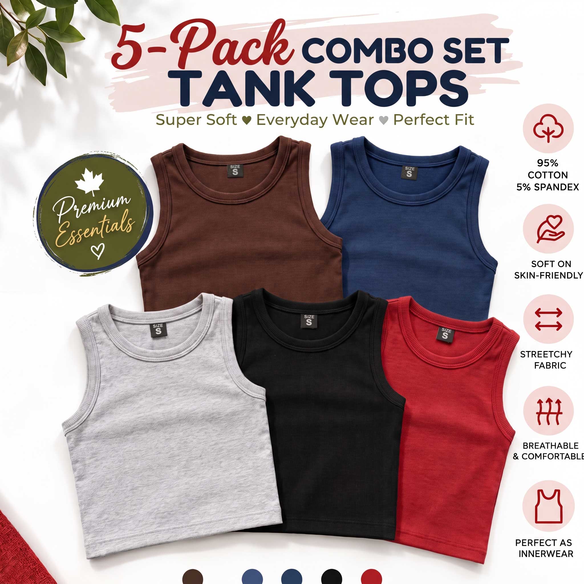 Ribbed Ladies Tank Top Combo - DTEX